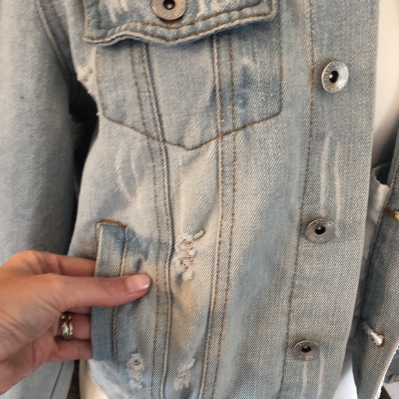 CI SONO distressed denim jacket light wash - Picture 5 of 7